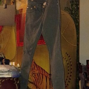 True Religion World Tour Skinny Jeans in Charcoal 26